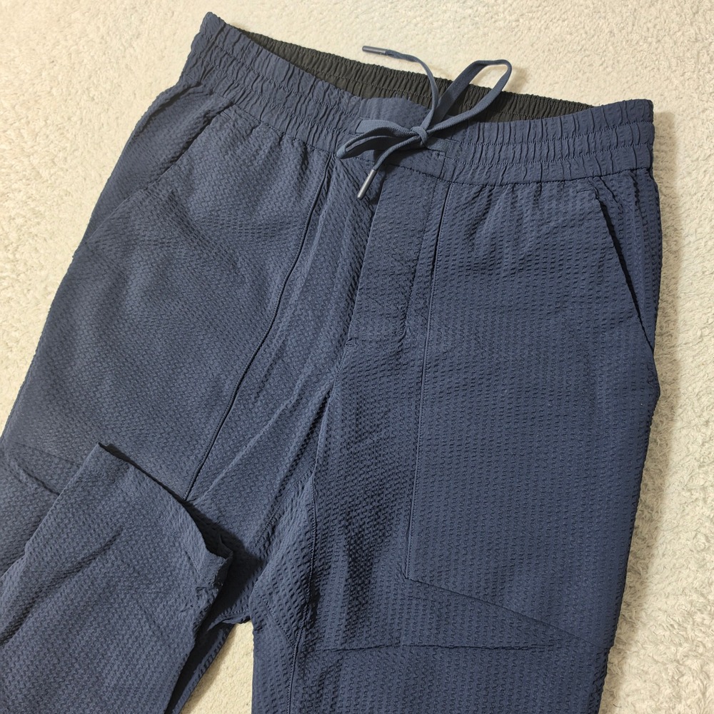 NEW Lululemon Bowline Seersucker Joggers Men Sm Navy Blue 28/29 Stretch‎